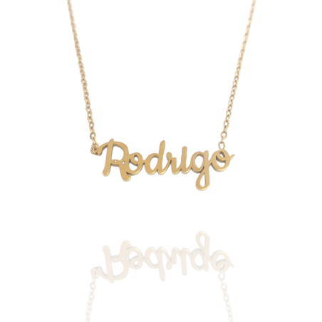 Collar con nombre de Rodrigo en Acero Hipoalergénico 316l