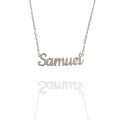 Collar con nombre de Samuel en Acero Hipoalergénico 316l