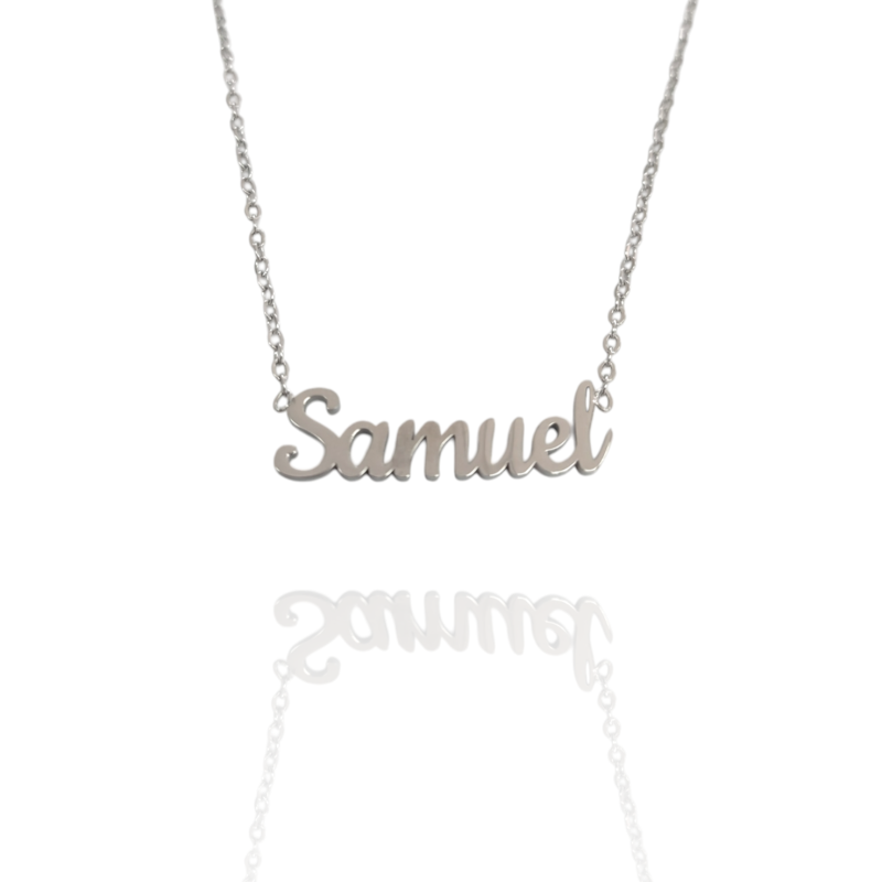 Collar con nombre de Samuel en Acero Hipoalergénico 316l