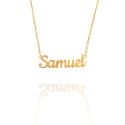 Collar con nombre de Samuel en Acero Hipoalergénico 316l