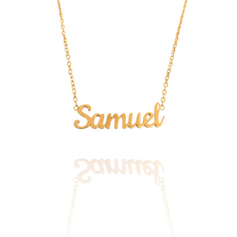 Collar con nombre de Samuel en Acero Hipoalergénico 316l