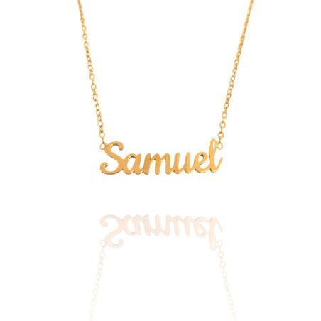 Collar con nombre de Samuel en Acero Hipoalergénico 316l