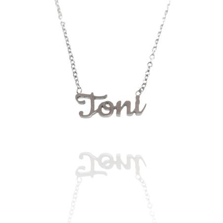 Collar con nombre de Toni en Acero Hipoalergénico 316l