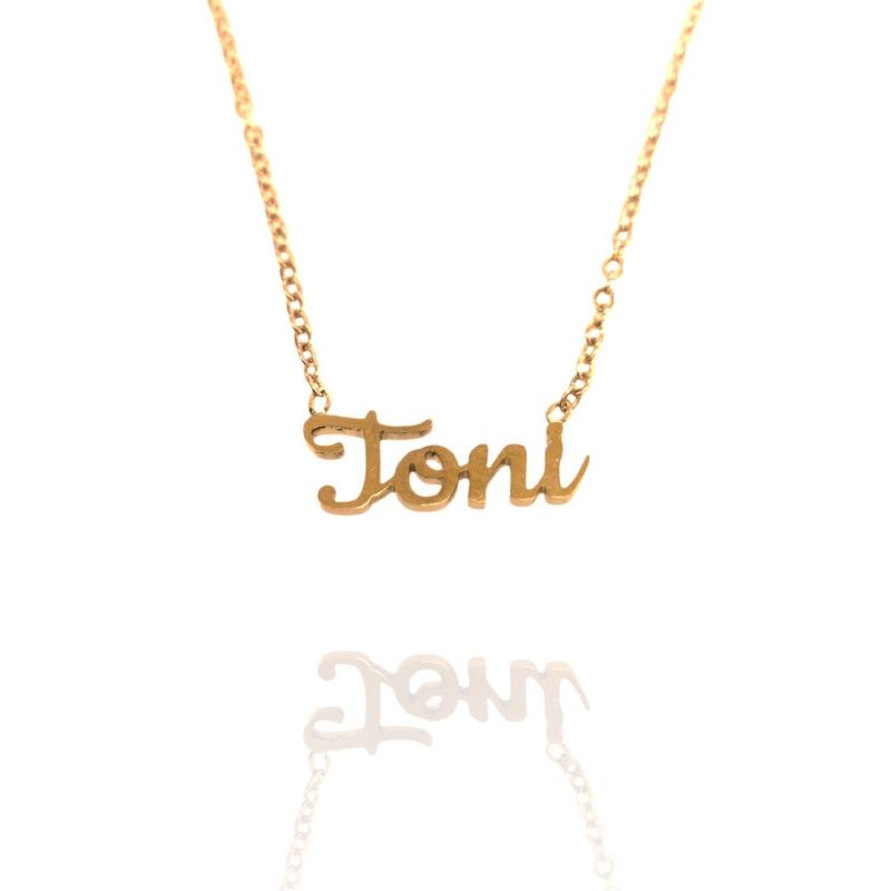 Collar con nombre de Toni en Acero Hipoalergénico 316l