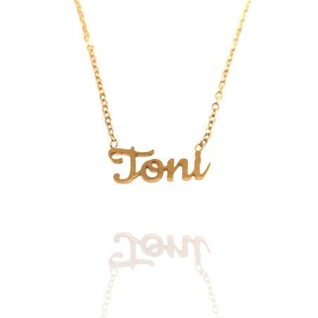 Collar con nombre de Toni en Acero Hipoalergénico 316l