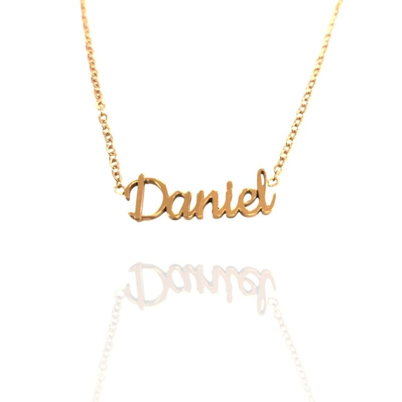 Collar con nombre de Daniel en Acero Hipoalergénico 316l