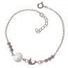 Pulsera Delfín con Perla en Plata de Ley 925mls