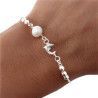 Pulsera Delfín con Perla en Plata de Ley 925mls
