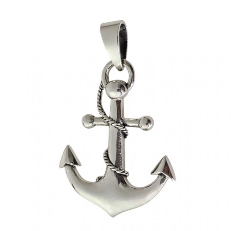 Colgante de Ancla Marinera Maciza en Plata de Ley 925mls