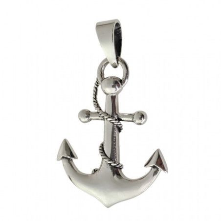 Colgante de Ancla Marinera Maciza en Plata de Ley 925mls