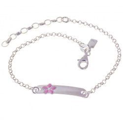 Esclava Infantil de Flor en Plata de Ley 925mls
