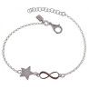 Pulsera de Infinito con Estrella en Plata de Ley 925mls