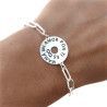 Pulsera de Mamá con Mensaje en Plata de Ley 925mls