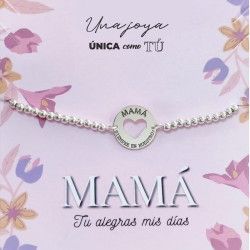 Pulsera de Mamá Siempre en Nuestro Corazón en Plata de Ley 925mls