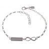 Pulsera de Esclava con Infinito en Plata de Ley 925mls