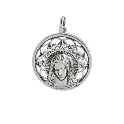 Colgante de la Virgen Niña Calada en Plata de Ley 925mls