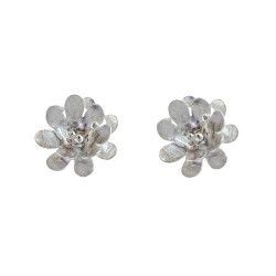 Pendiente Flor en Plata de Ley 925mls