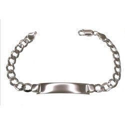 Esclava con Cadena Barbada en Plata de Ley 925mls