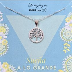 Gargantilla Árbol de la Vida con Circonitas en Plata de Ley 925mls