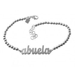 Pulsera de Abuela con Cadena de Bolitas en Plata de Ley 925mls