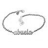 Pulsera de Abuela con Cadena de Bolitas en Plata de Ley 925mls