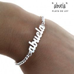 Pulsera de Abuela con Cadena de Bolitas en Plata de Ley 925mls