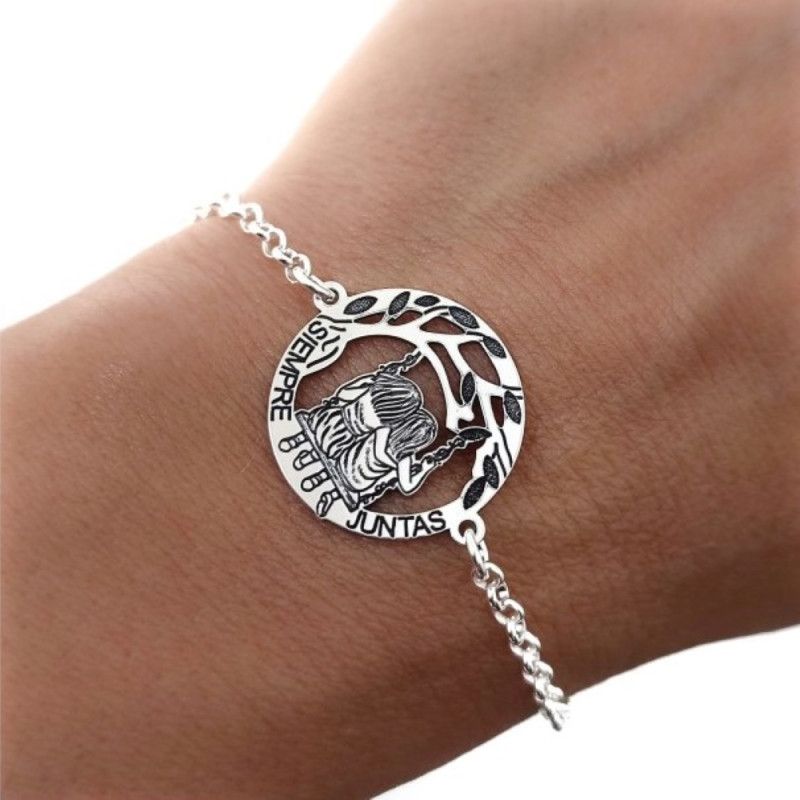 Pulsera Siempre Juntas en Plata de Ley 925mls