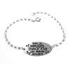 Pulsera Madrina con Mensaje en Plata de Ley 925mls