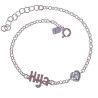 Pulsera de Hija con Circonita en forma de Corazón en Plata de Ley 925