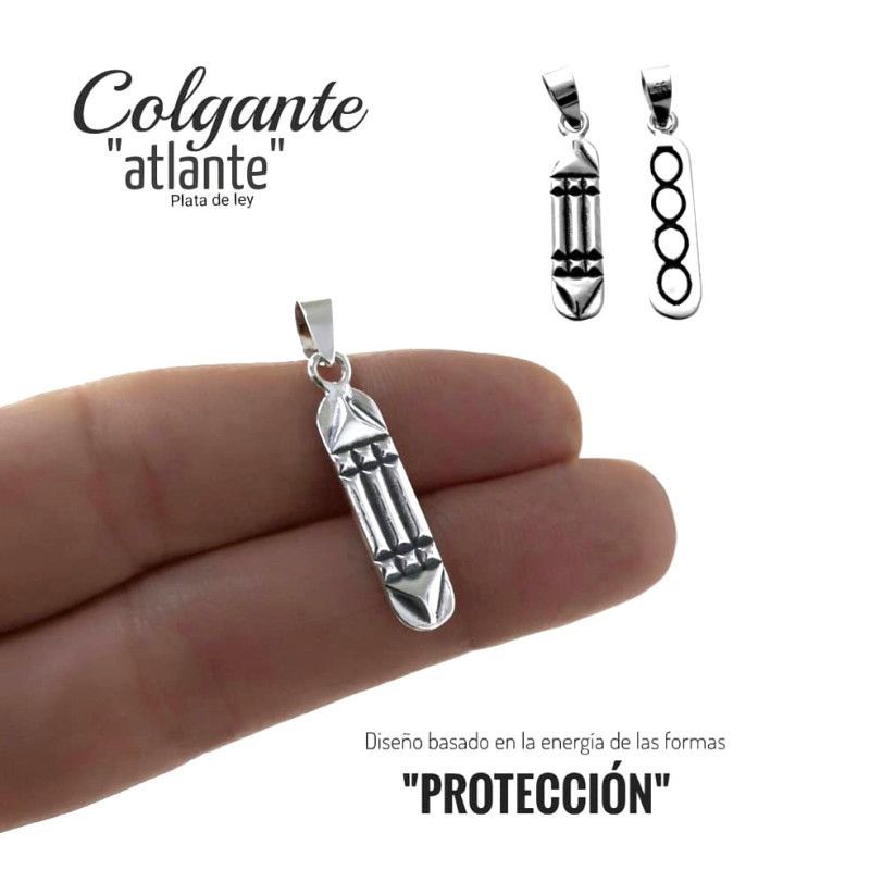 Colgante Amuleto Atlante en Plata de Ley 925mls