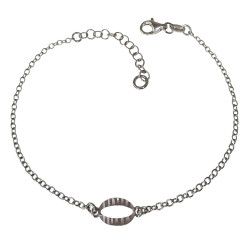 Pulsera Asa Ovalada Calada en Plata de Ley 925mls
