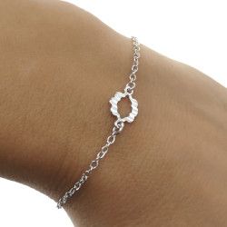 Pulsera Asa Ondulada Calada en Plata de Ley 925mls