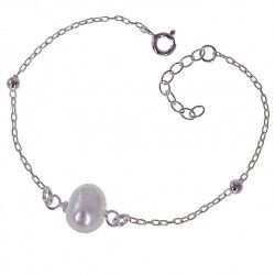 Pulsera de Perla Cultivada en Plata de Ley 925mls