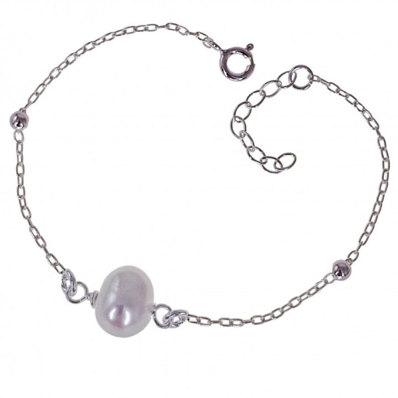 Pulsera de Perla Cultivada en Plata de Ley 925mls