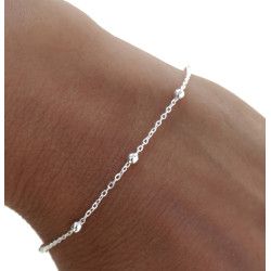 Pulsera de Bolas Intercaladas en Plata de Ley 925mls