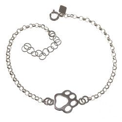 Pulsera de Huella Calada en Plata de Ley 925mls