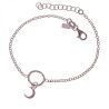Pulsera Amuleto de Karma con Luna en Plata de Ley 925mls