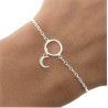 Pulsera Amuleto de Karma con Luna en Plata de Ley 925mls