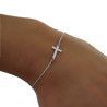 Pulsera Cruz en Plata de Ley 925mls
