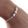 Pulsera de Bolas Combinadas en Plata de Ley 925mls