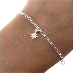 Pulsera de Rosa de Los Vientos en Plata de Ley 925mls