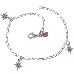 Pulsera de Rosa de Los Vientos en Plata de Ley 925mls