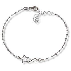 Pulsera de Estrella con Infinito en Plata de Ley 925mls