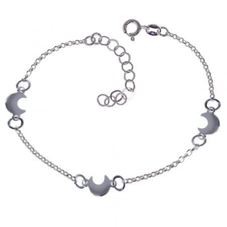 Pulsera de Lunas en Plata de Ley 925mls