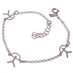 Pulsera de Indalo Triple Recto en Plata de Ley 925mls