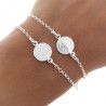 Pulsera San Benito Doble Cara en Plata de Ley 925mls