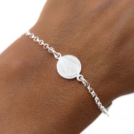 Pulsera de la Virgen del Rocío en Plata de Ley 925mls
