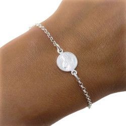 Pulsera de San Judas Tadeo en Plata de Ley 925mls