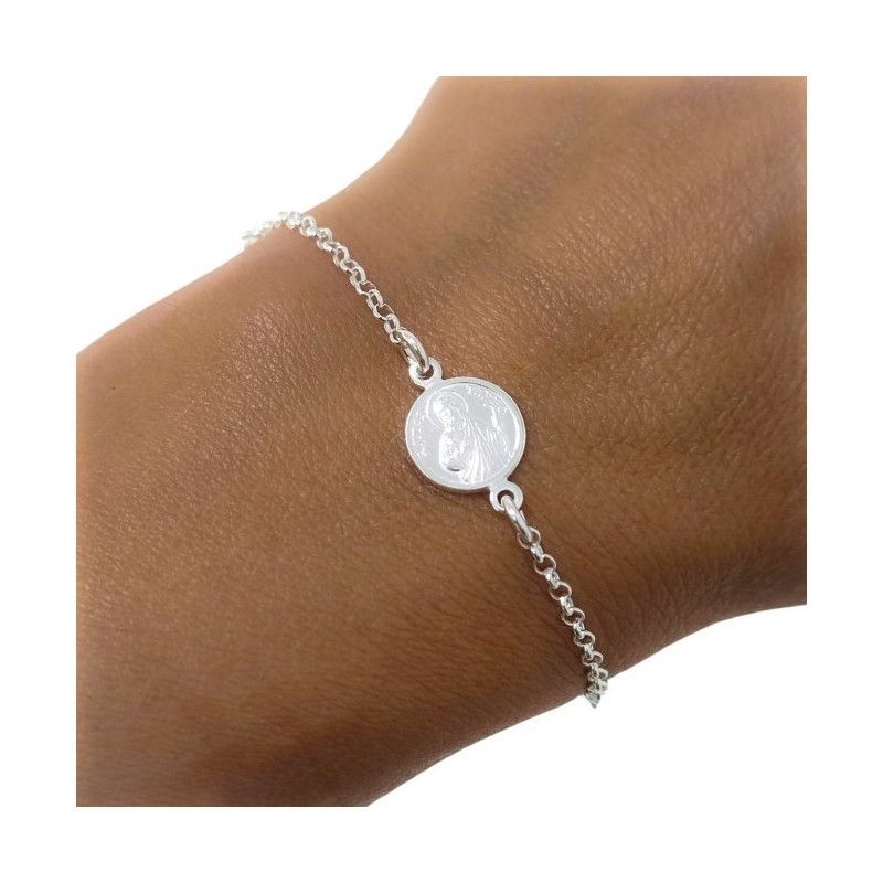 Pulsera de San Judas Tadeo en Plata de Ley 925mls