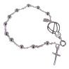 Pulsera Rosario de la Virgen de la Cabeza en Plata de Ley 925mls